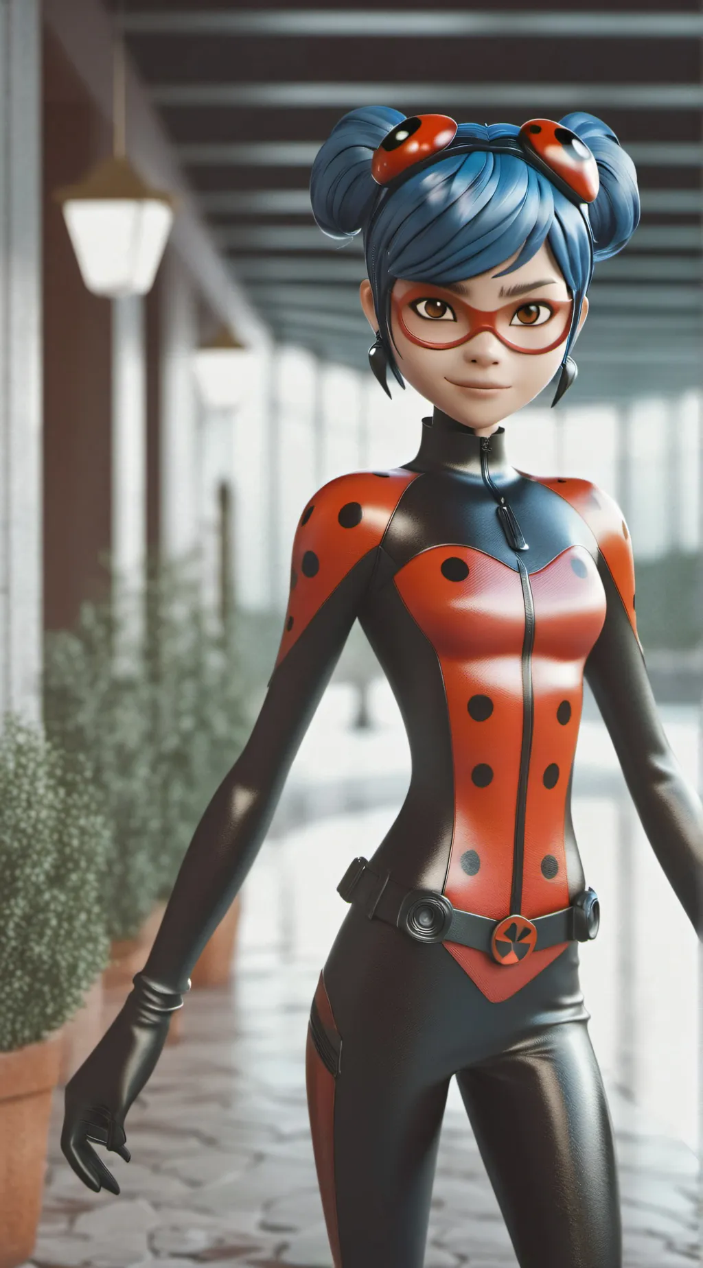 ai character: ladybug  background