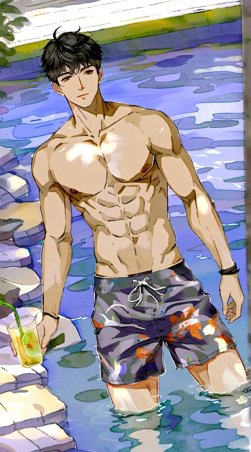 ai character: MHA BEACH background