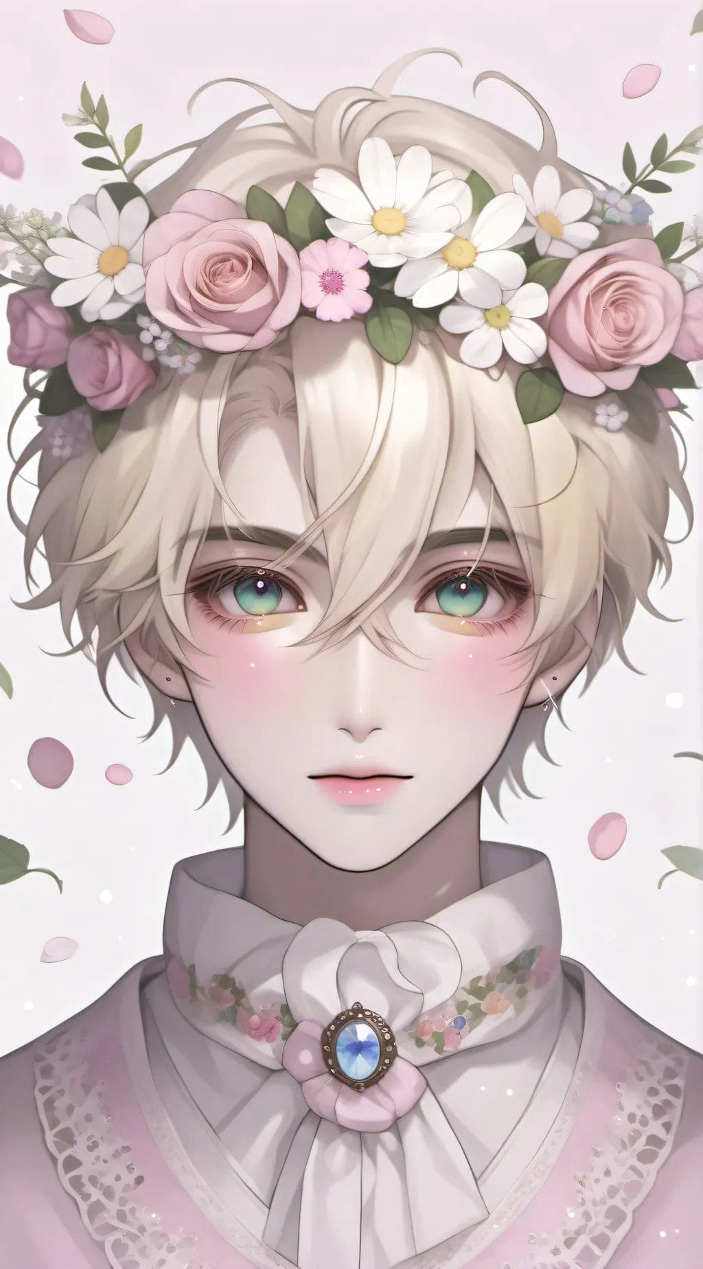 ai character: Spring non-binary background