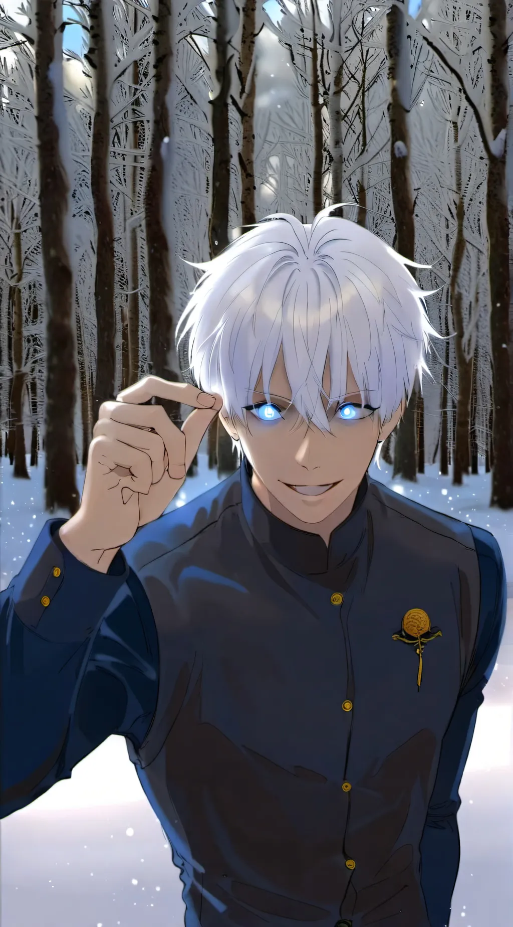 ai character: GOJO SATORU  background