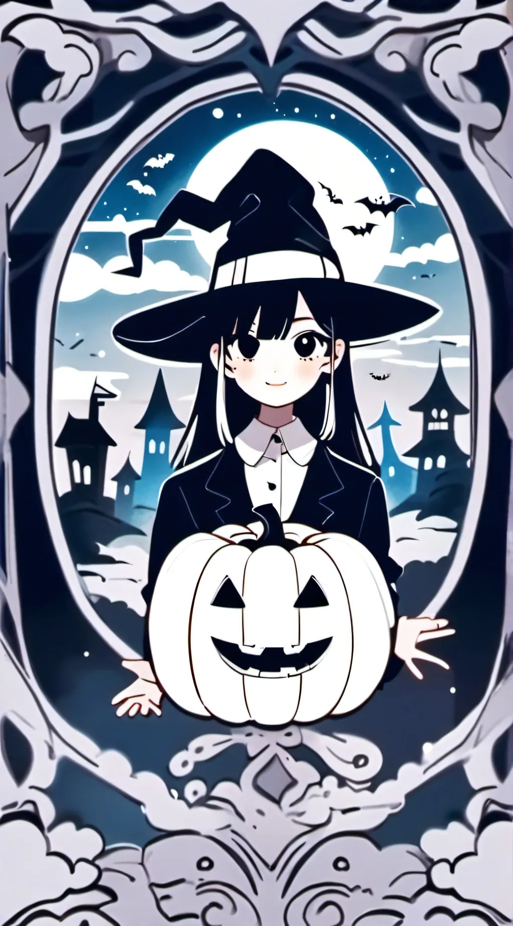 ai character: The Halloween entr background
