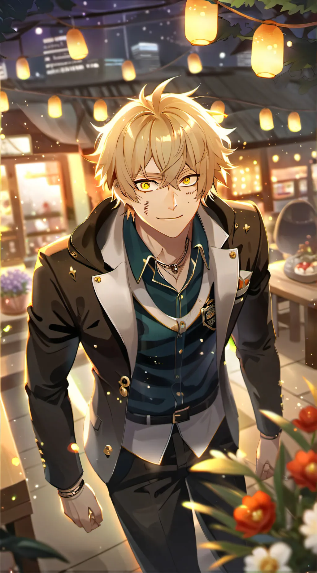 ai character: (Bakugo) (Hyung) background