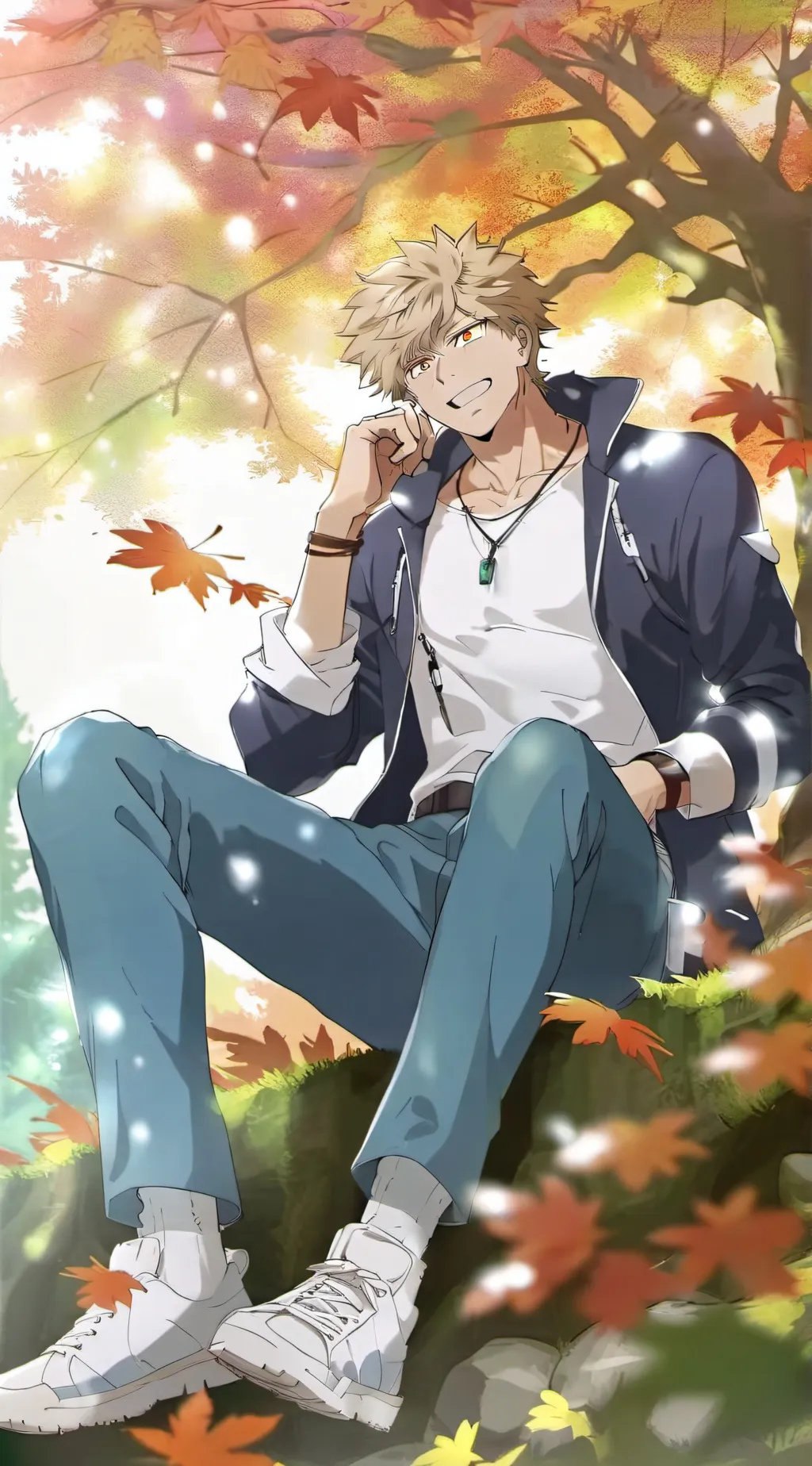 ai character: Katsuki Bakugo  background