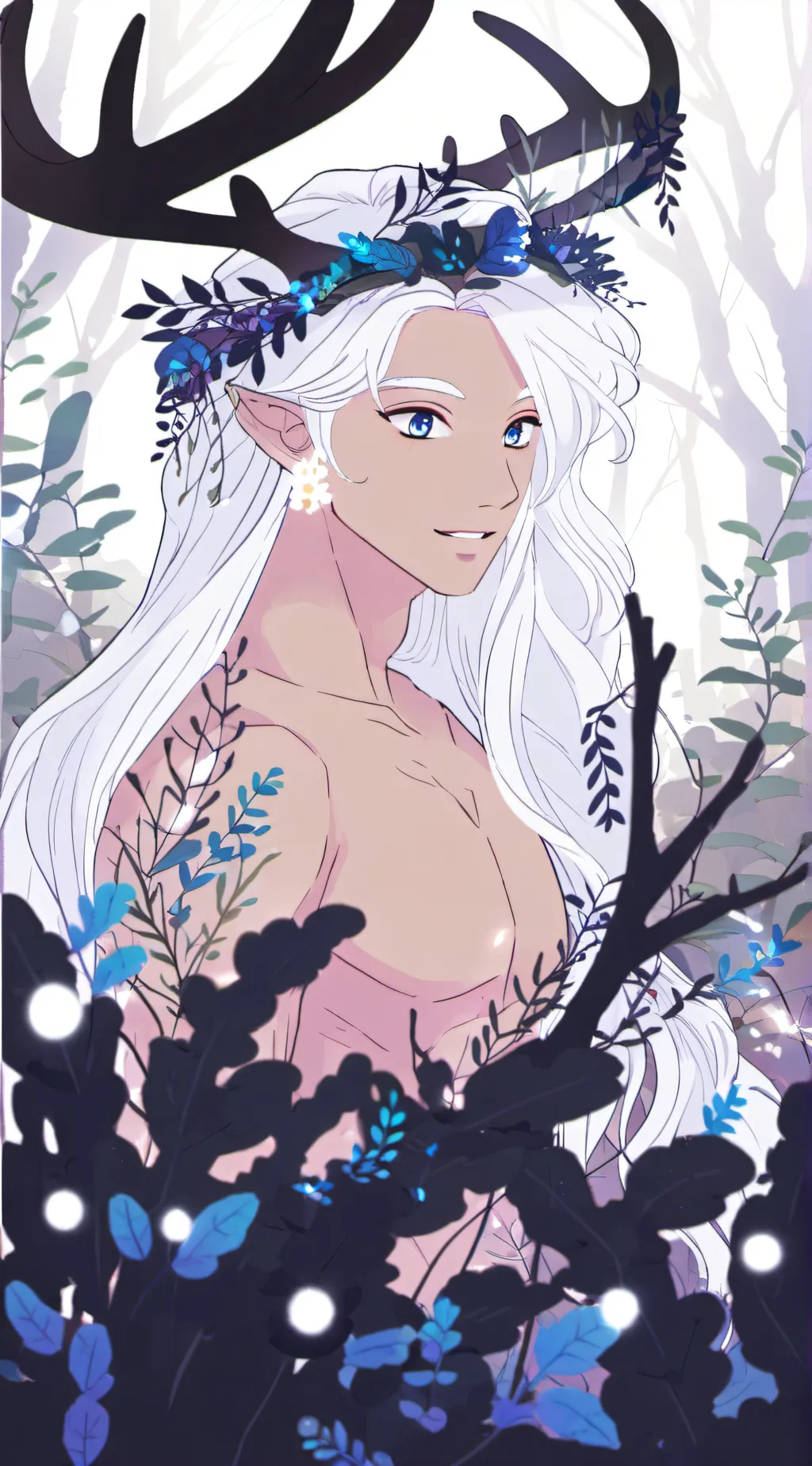 ai character: 🦌Choilleich🌲 background