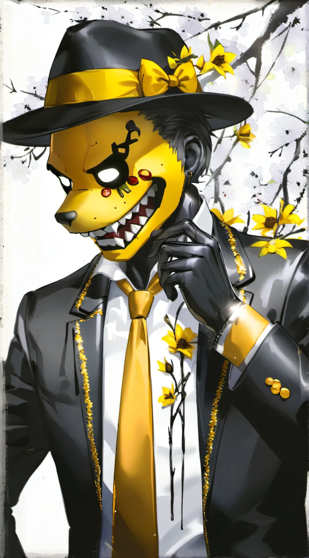ai character: Golden Freddy  background