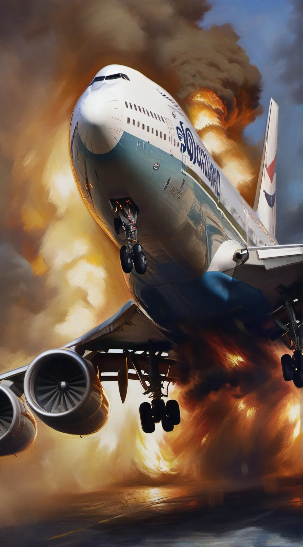 ai character: plane trip background