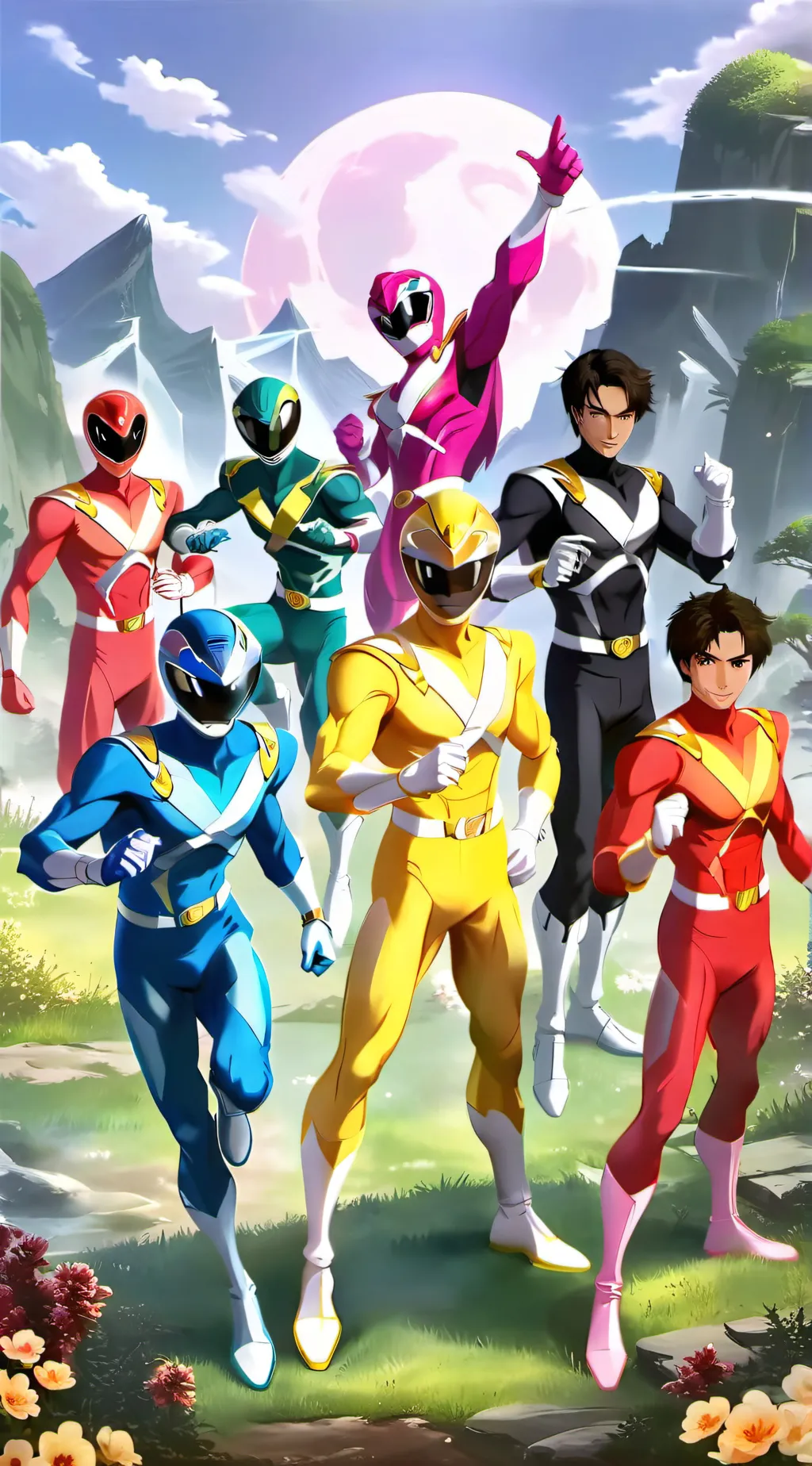 ai character: Mha Rangers  background