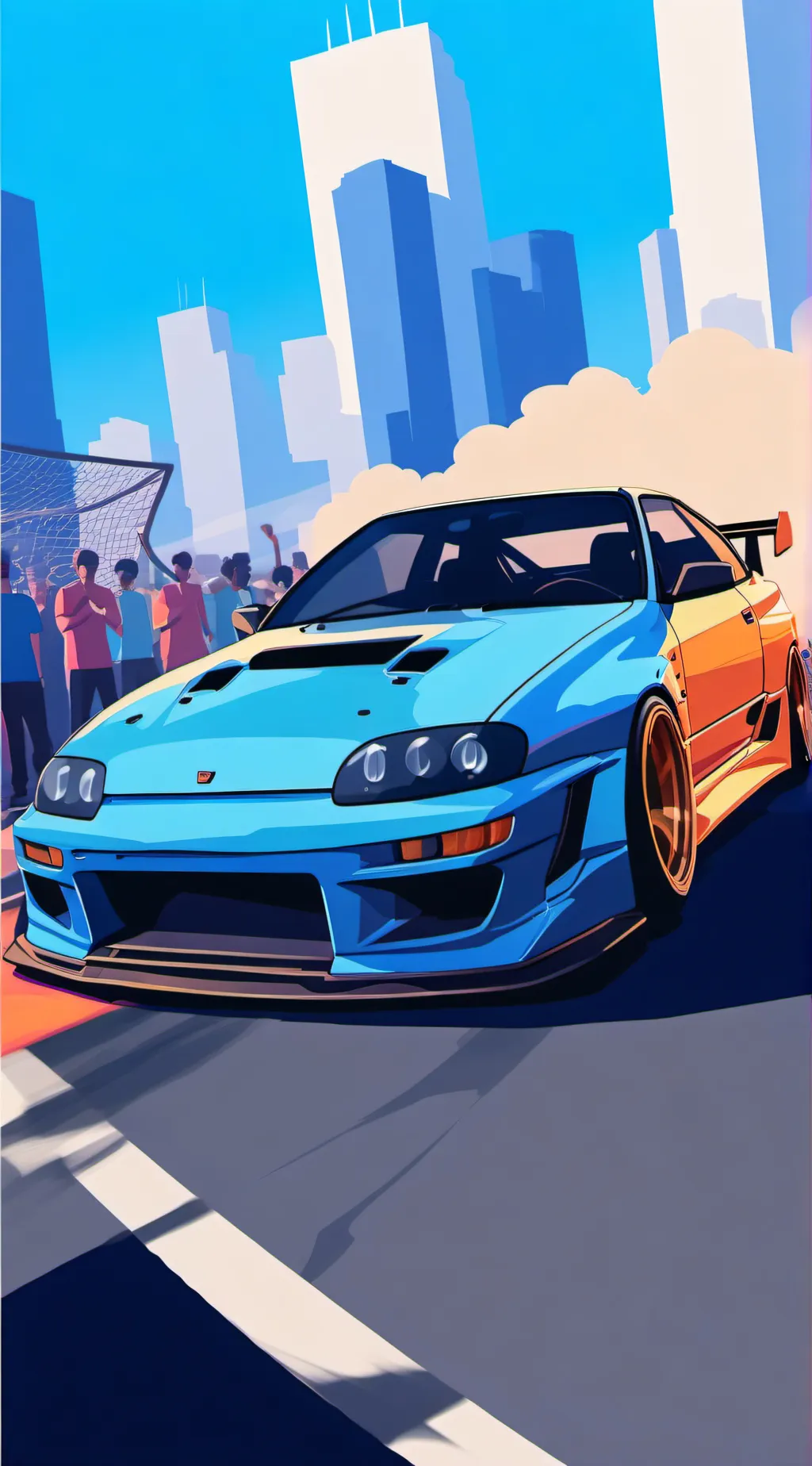 ai character: Tan background