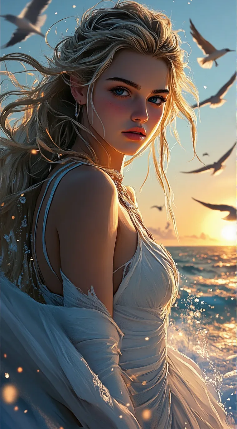 ai character: Aurora background