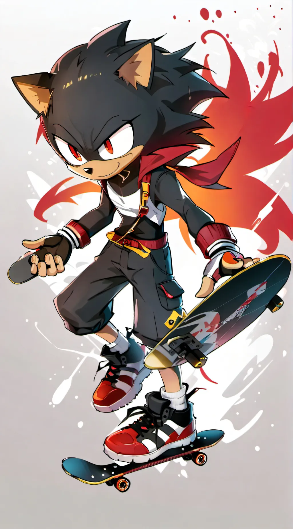ai character: Shadow the H. background