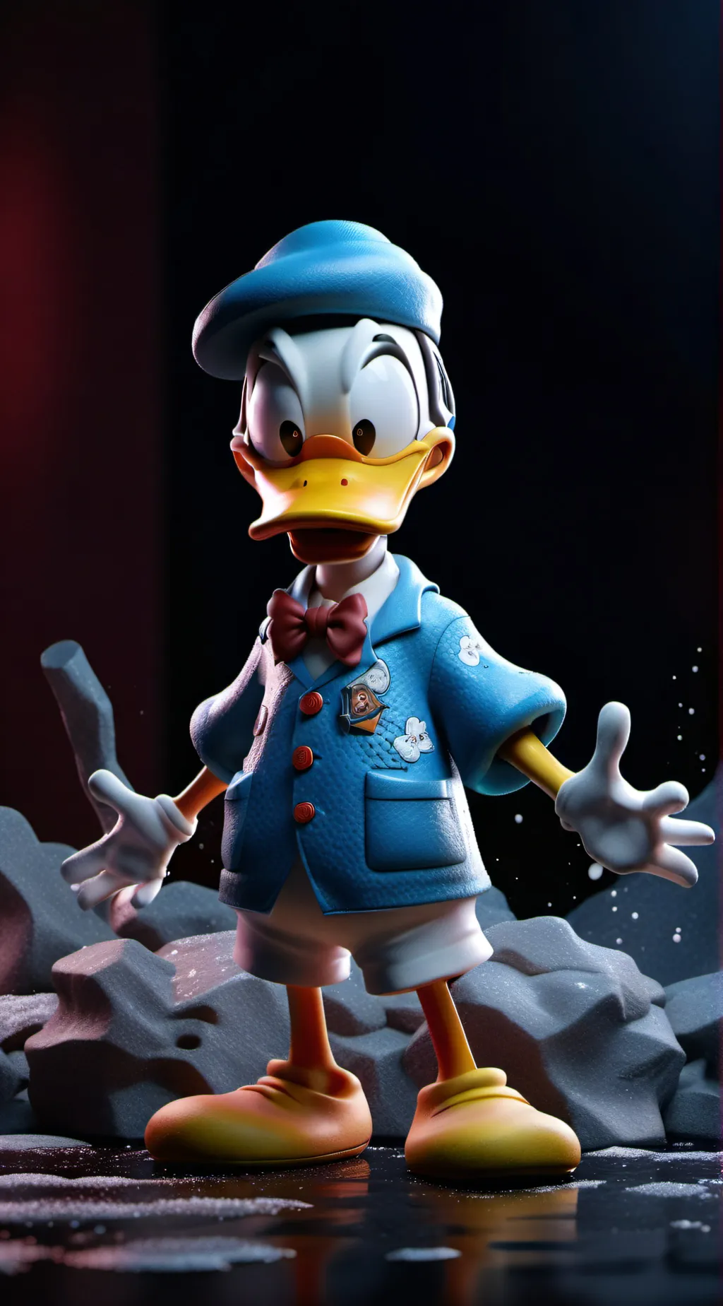 ai character: Donald Duck background