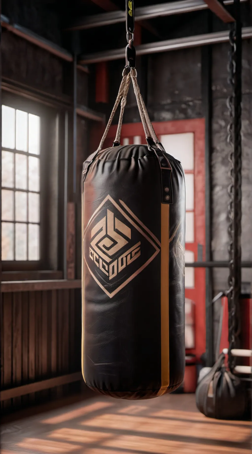 ai character: punching bag background