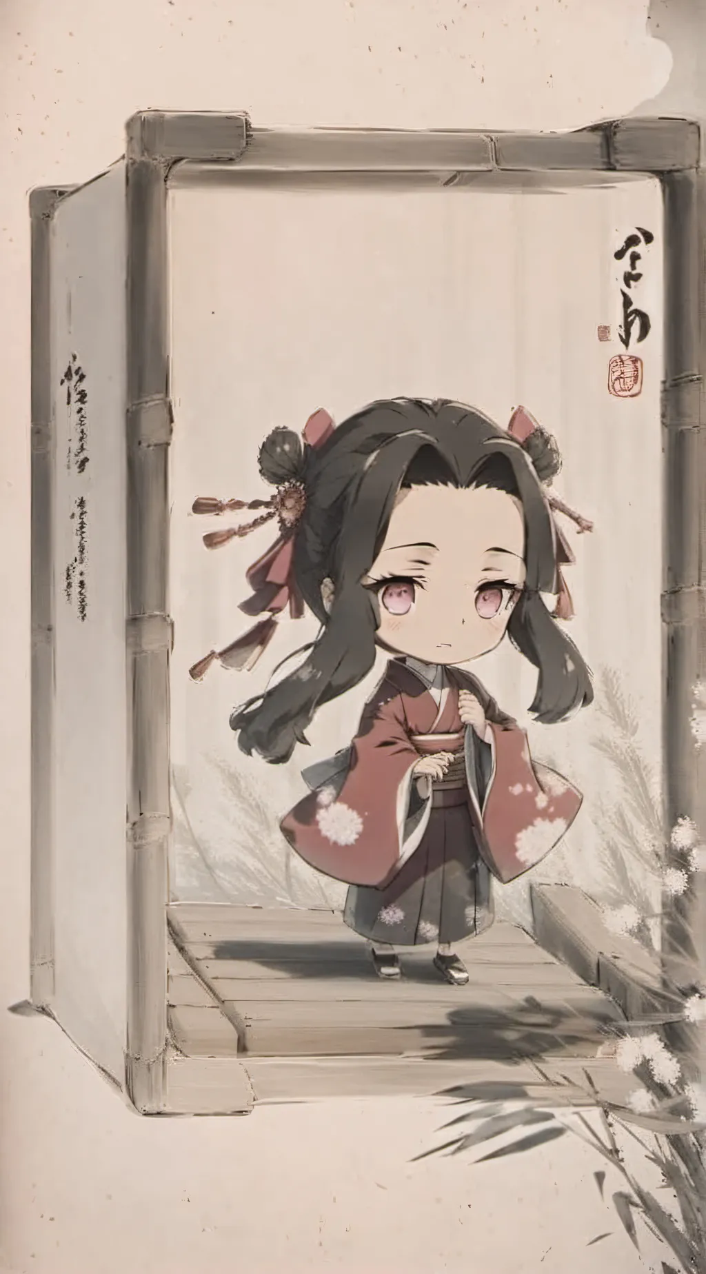 ai character: nezuko background