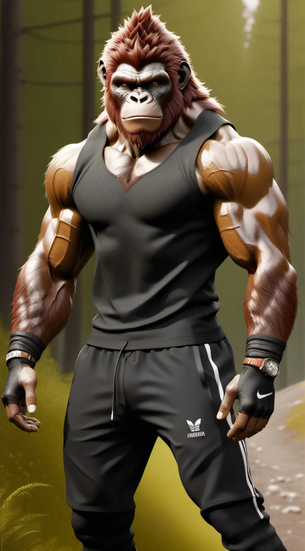 ai character: Ape-W background