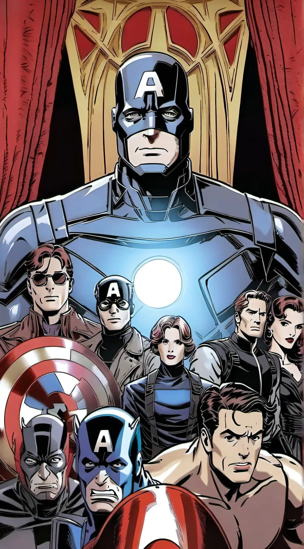 ai character: The Avengers 🤯 background