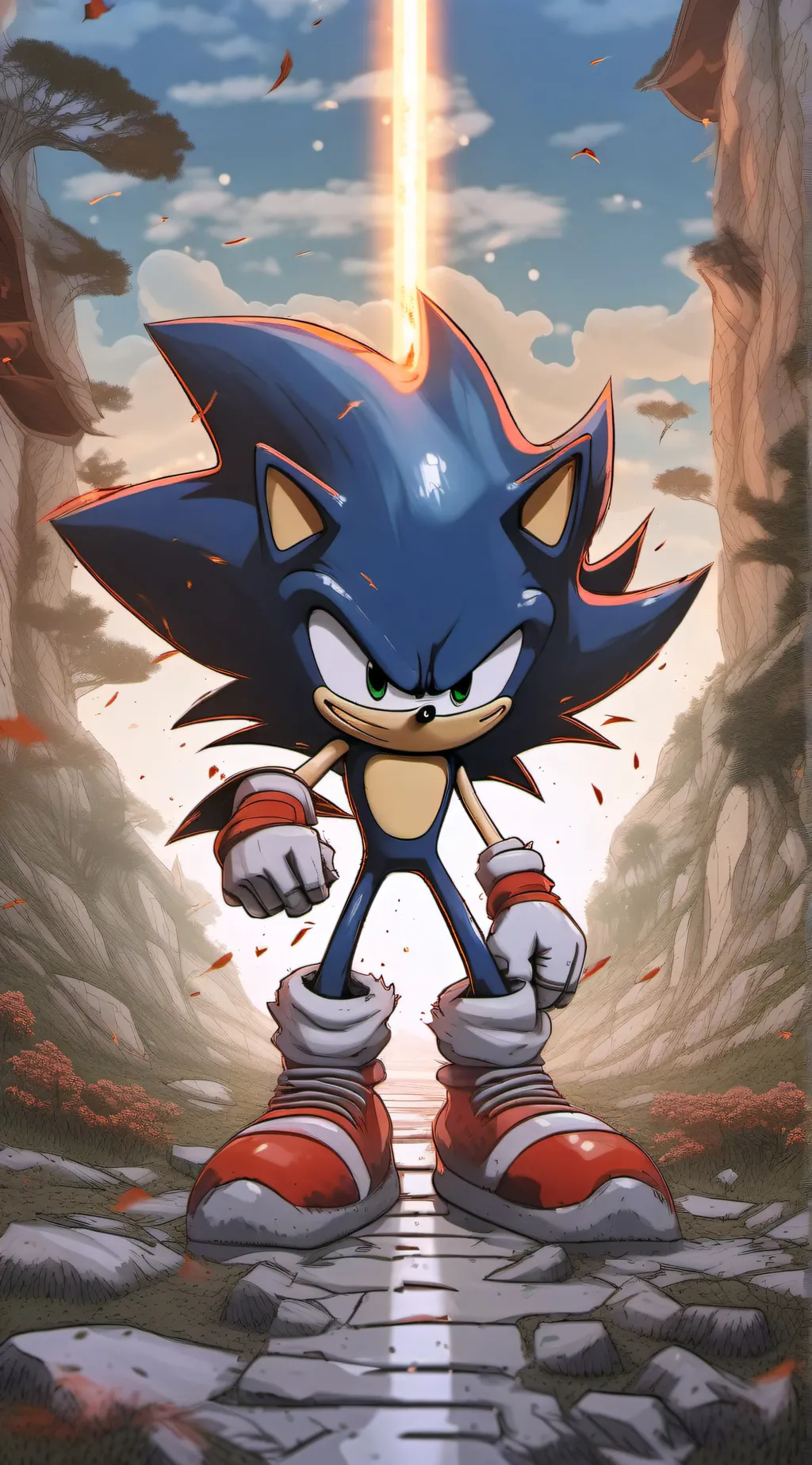 ai character: SHIN SONIC FORM background
