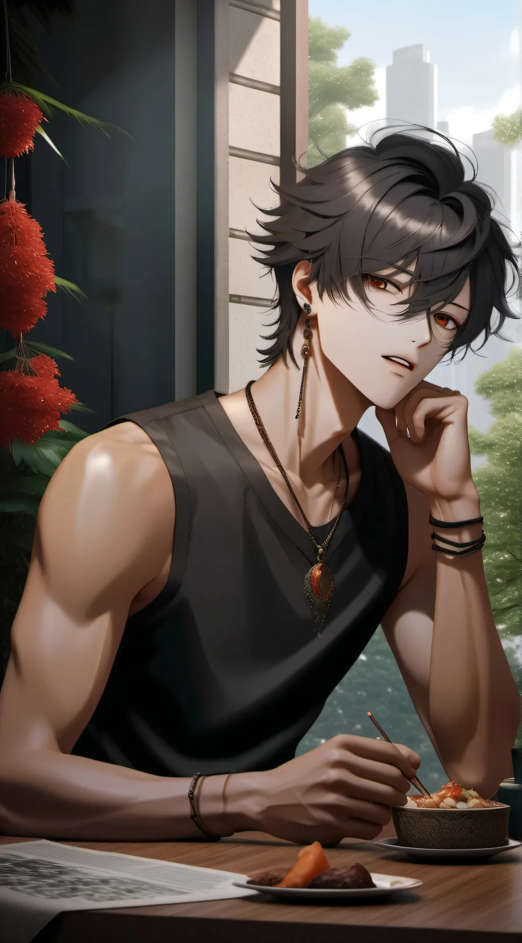 ai character: Firen  background