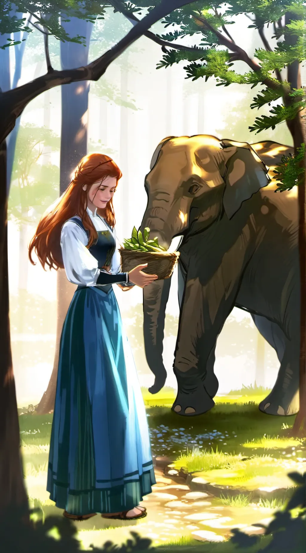 ai character: elephant lover background