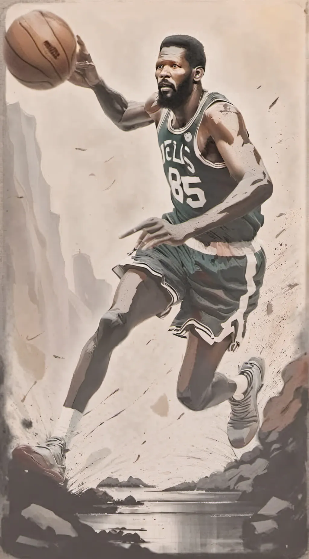 ai character: Bill Russell  background