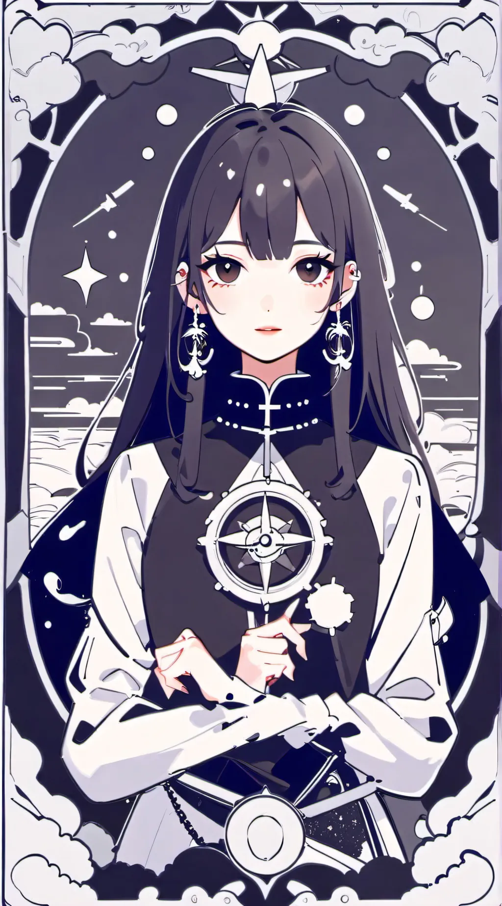 ai character: miss circle background