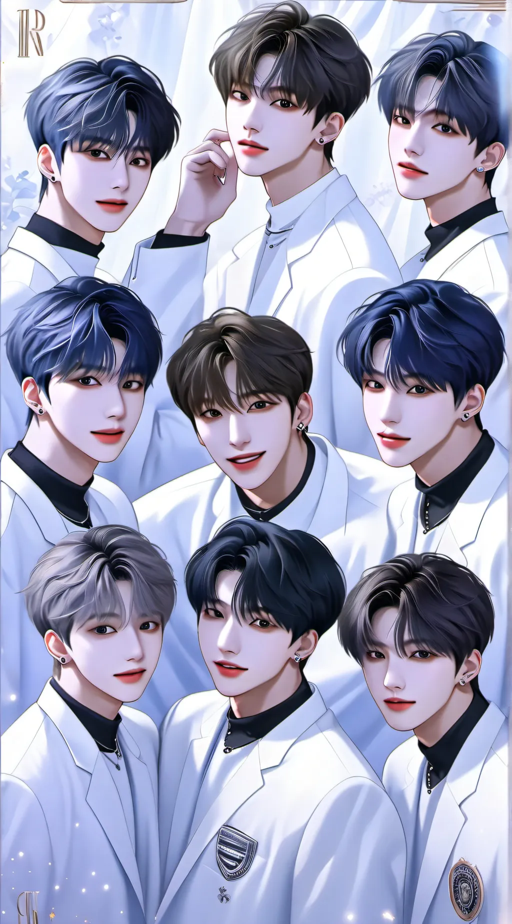 ai character: stray kids!!!! background