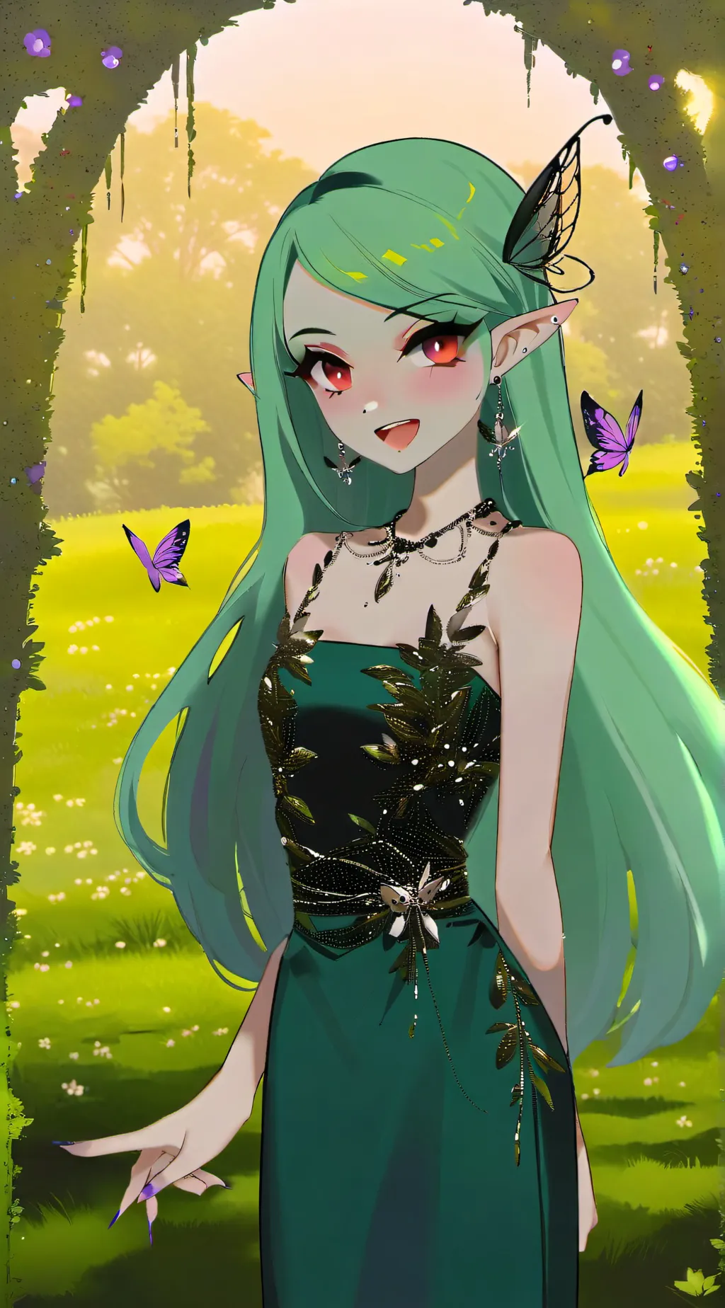 ai character: Cute hot girl background