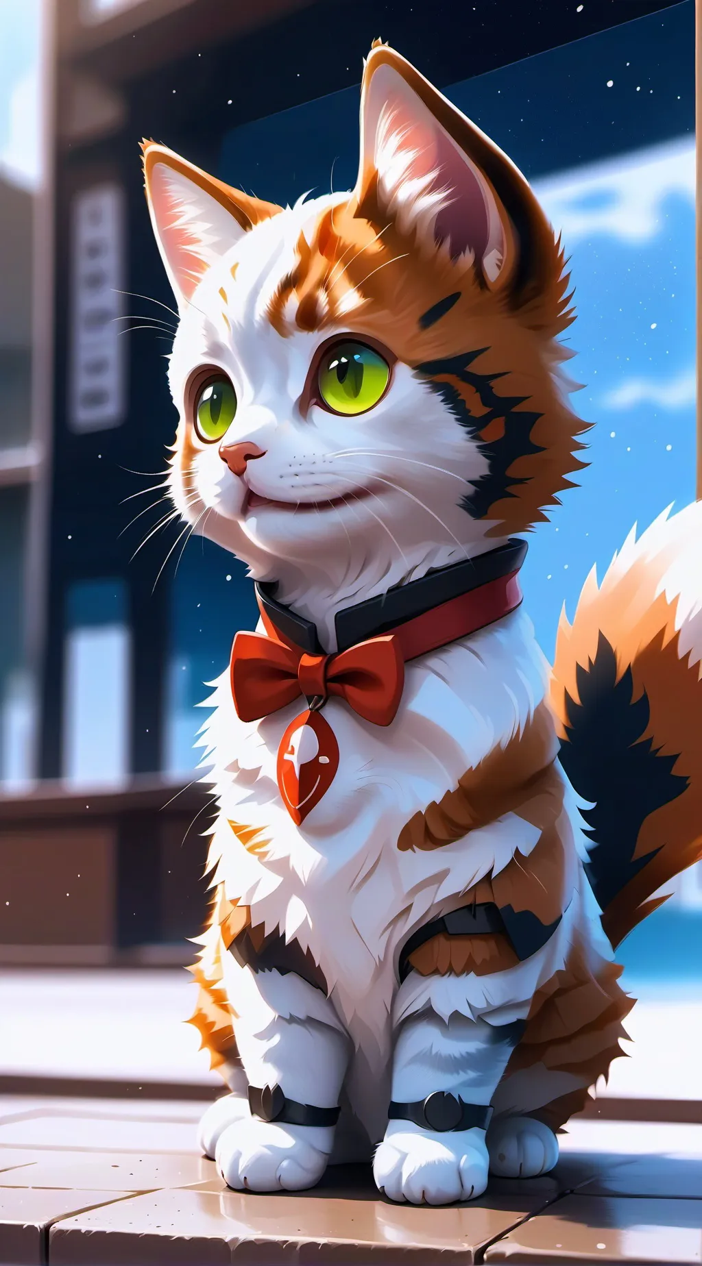 ai character: Cute cat background