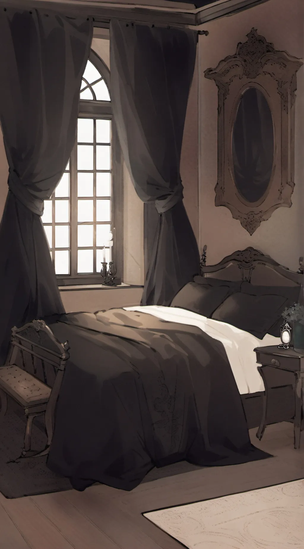 ai character: MHA depressed  background