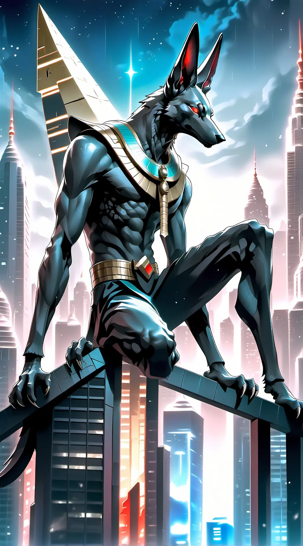 ai character: Anubis background
