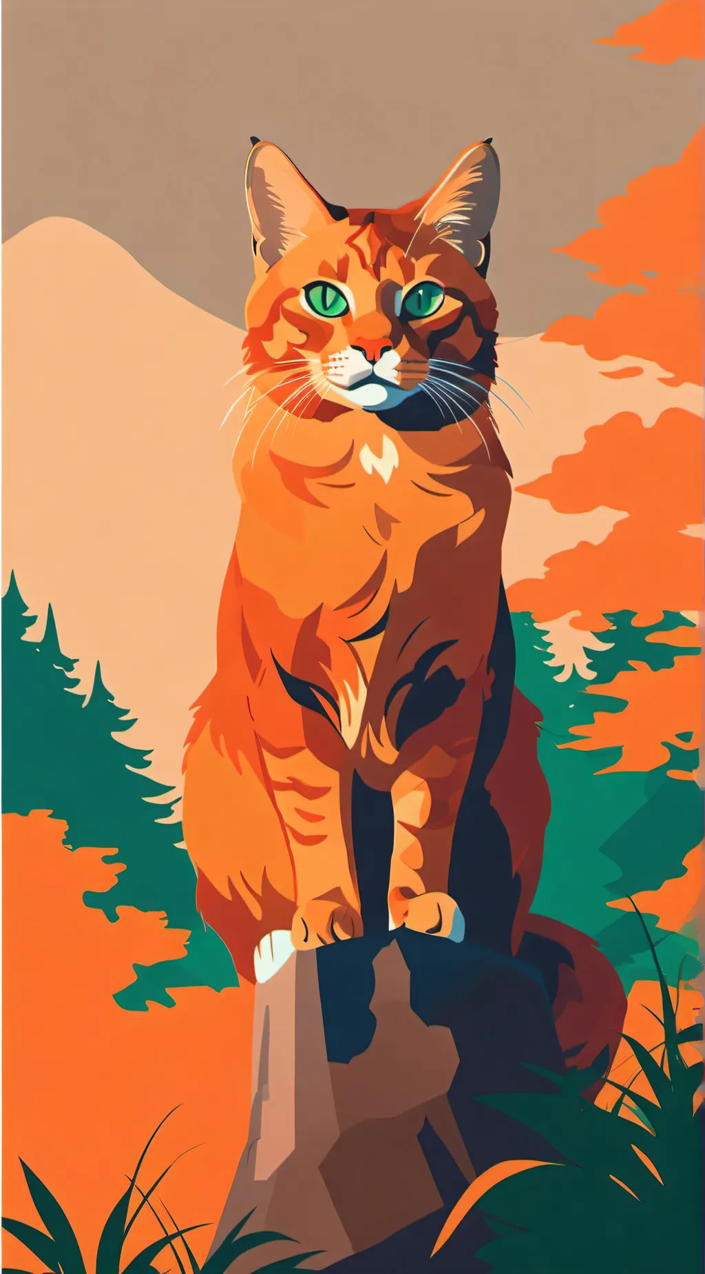 ai character: Bushpaw  background