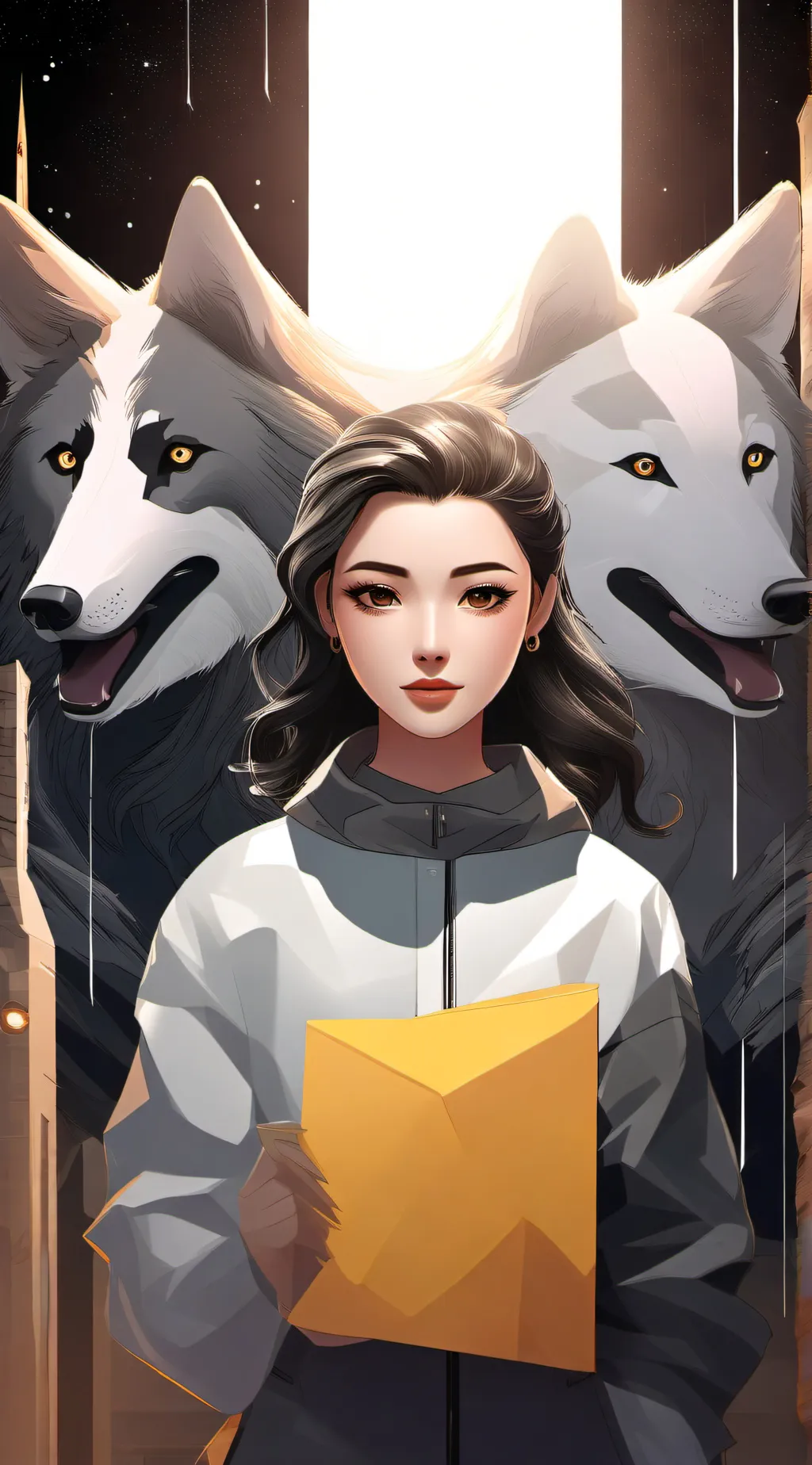 ai character: queen of the wolf background