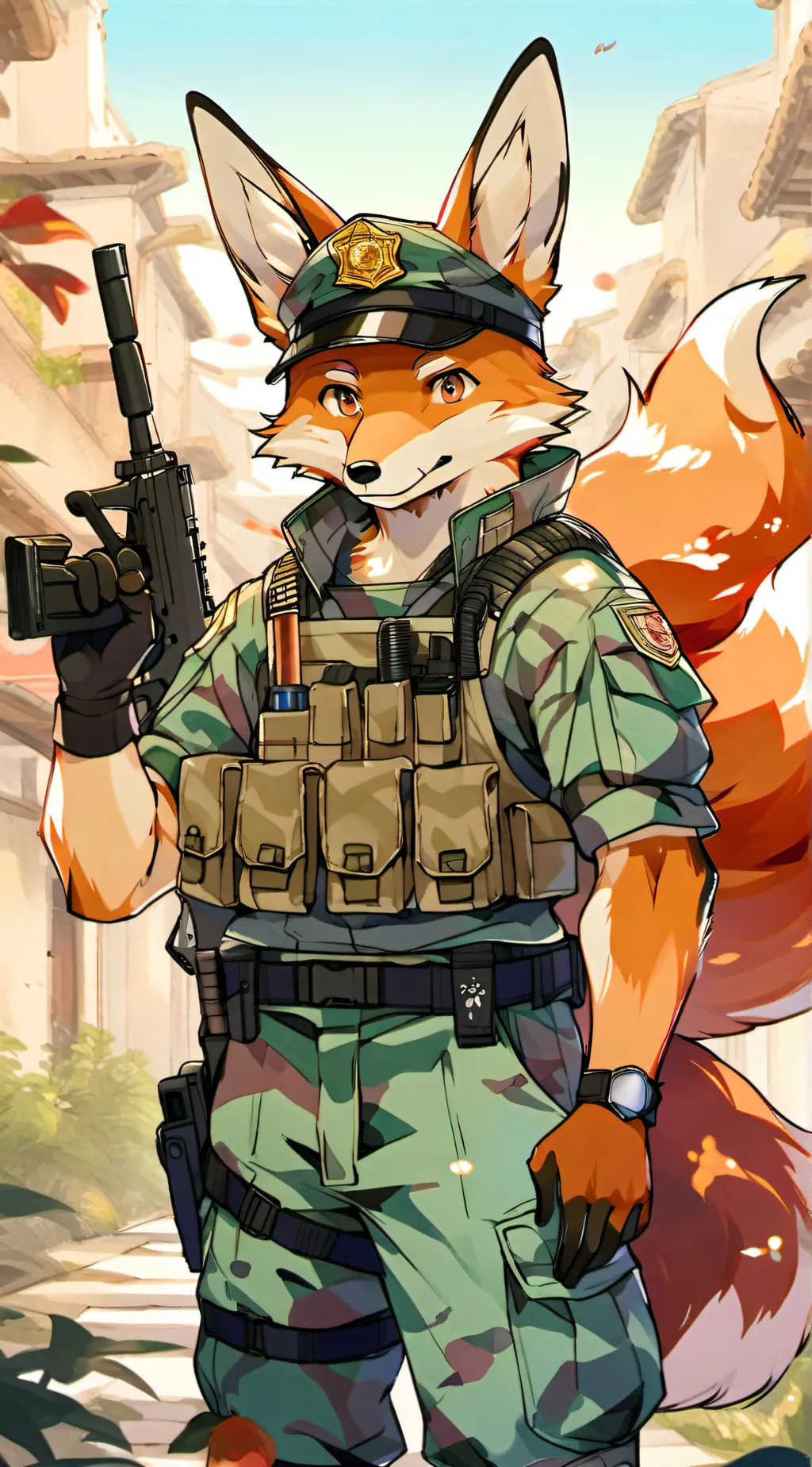 ai character: Commander Fox background