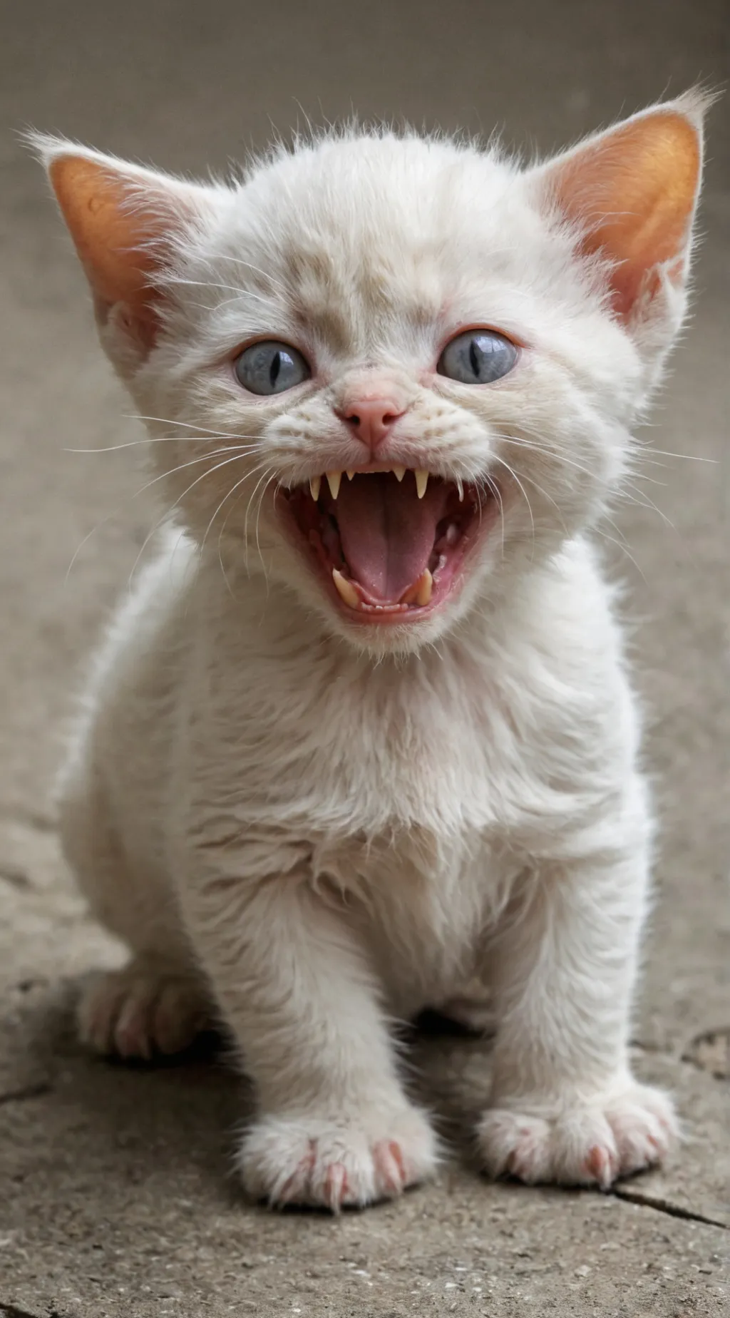ai character: ugly kitten background