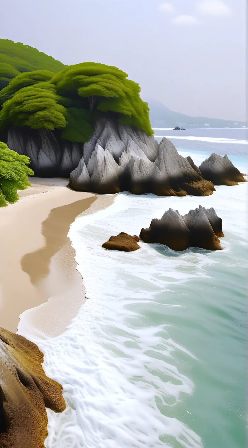 ai character: Cute little island background