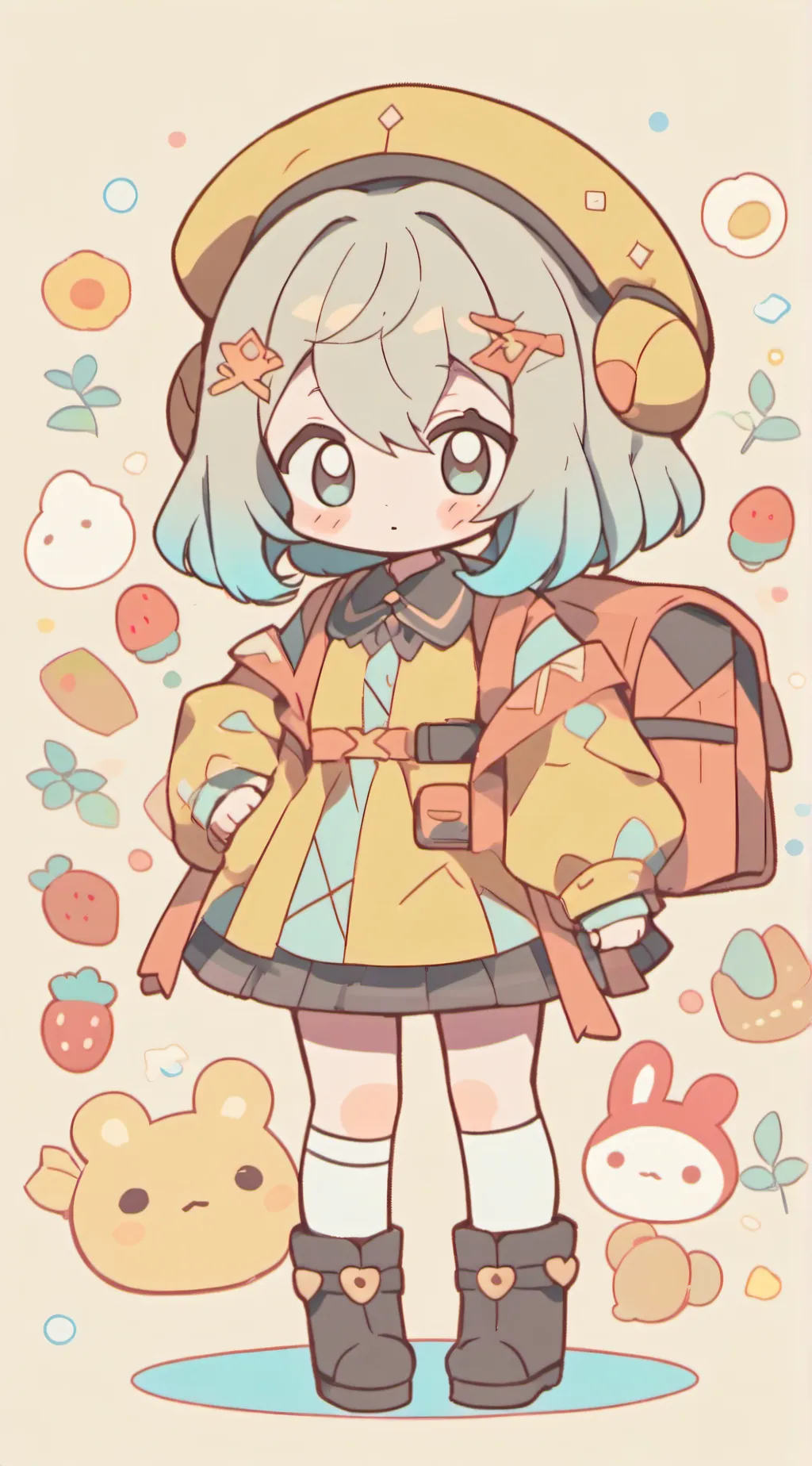 ai character: milky background
