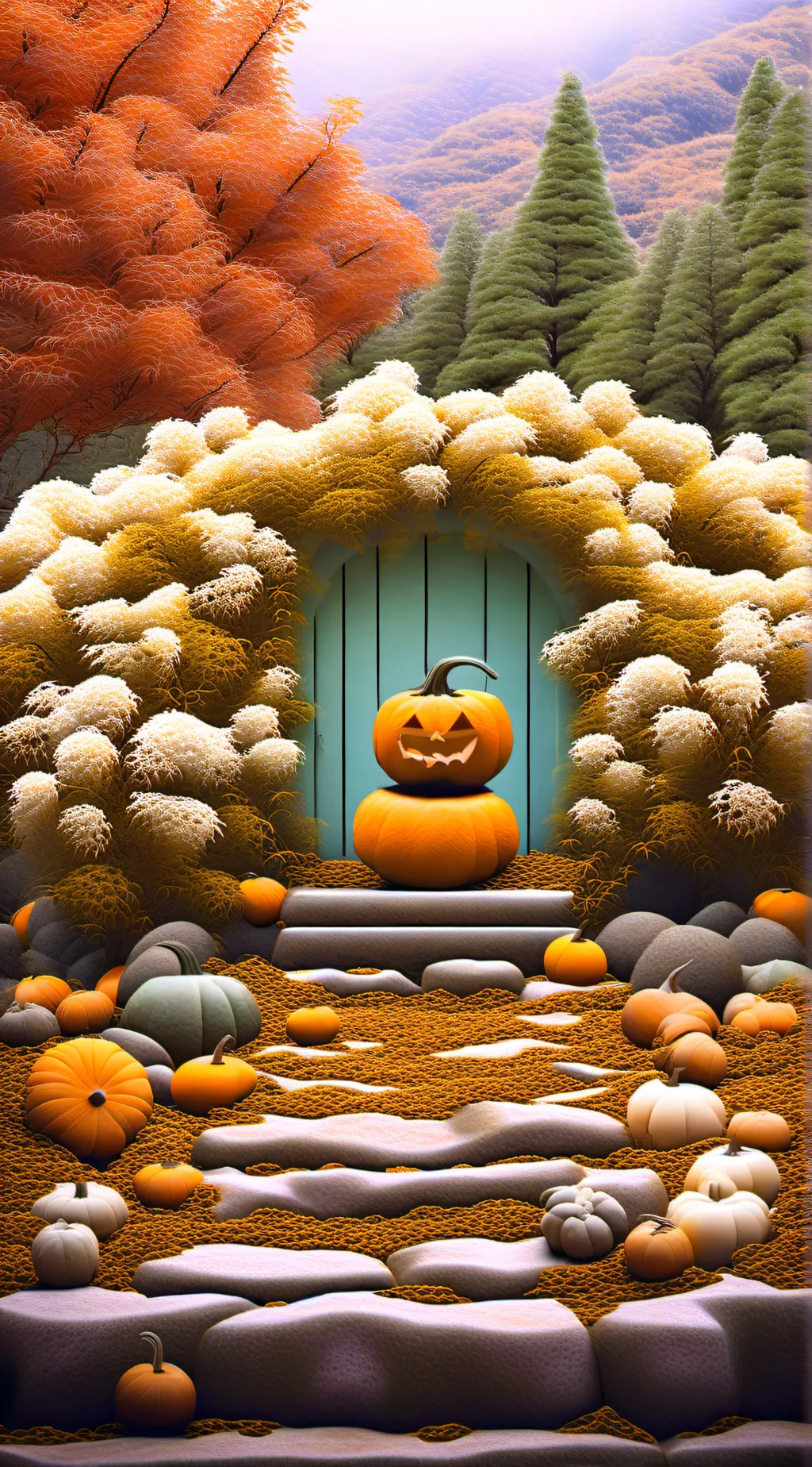 ai character: Pumpkin background