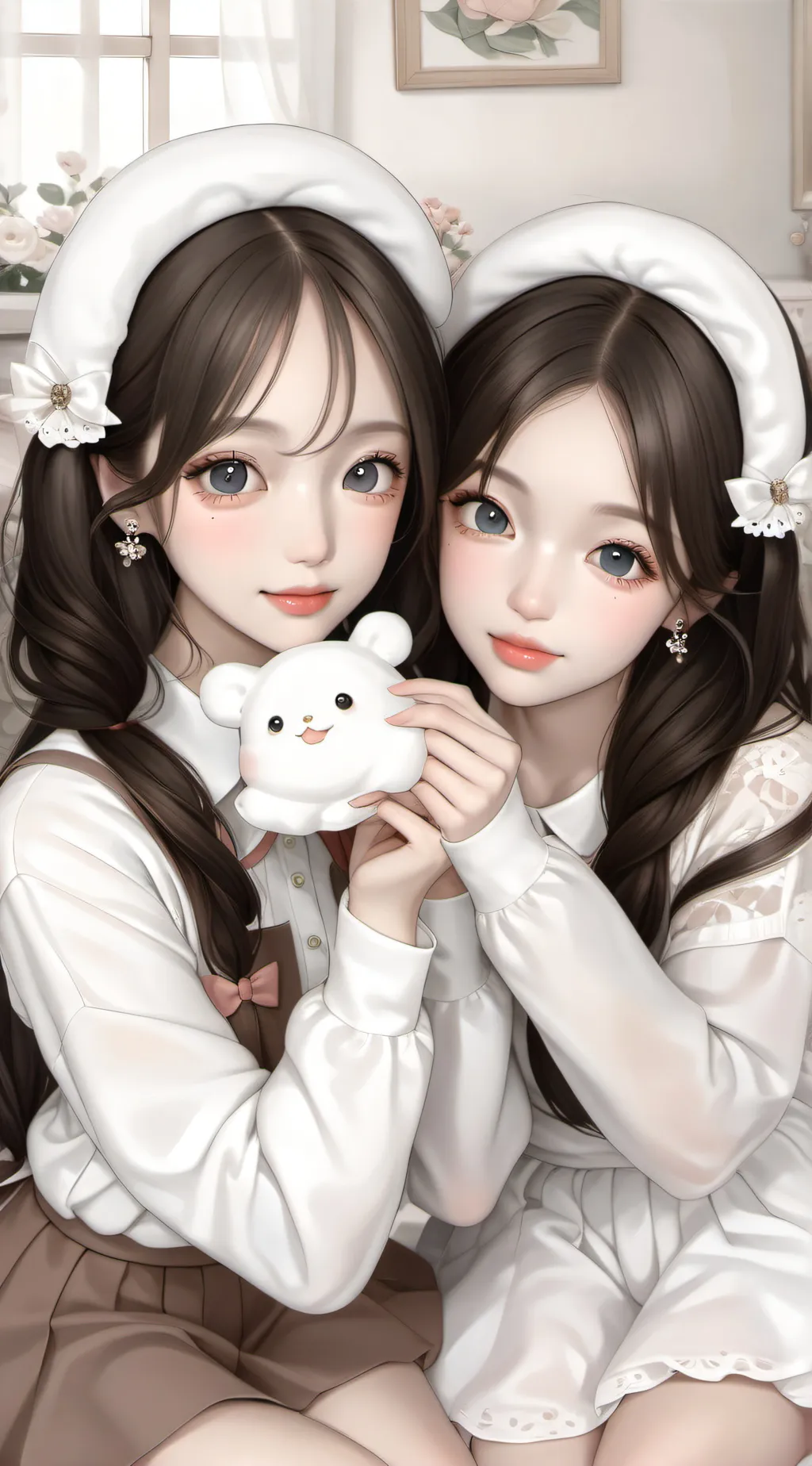 ai character: Mina and Momo background