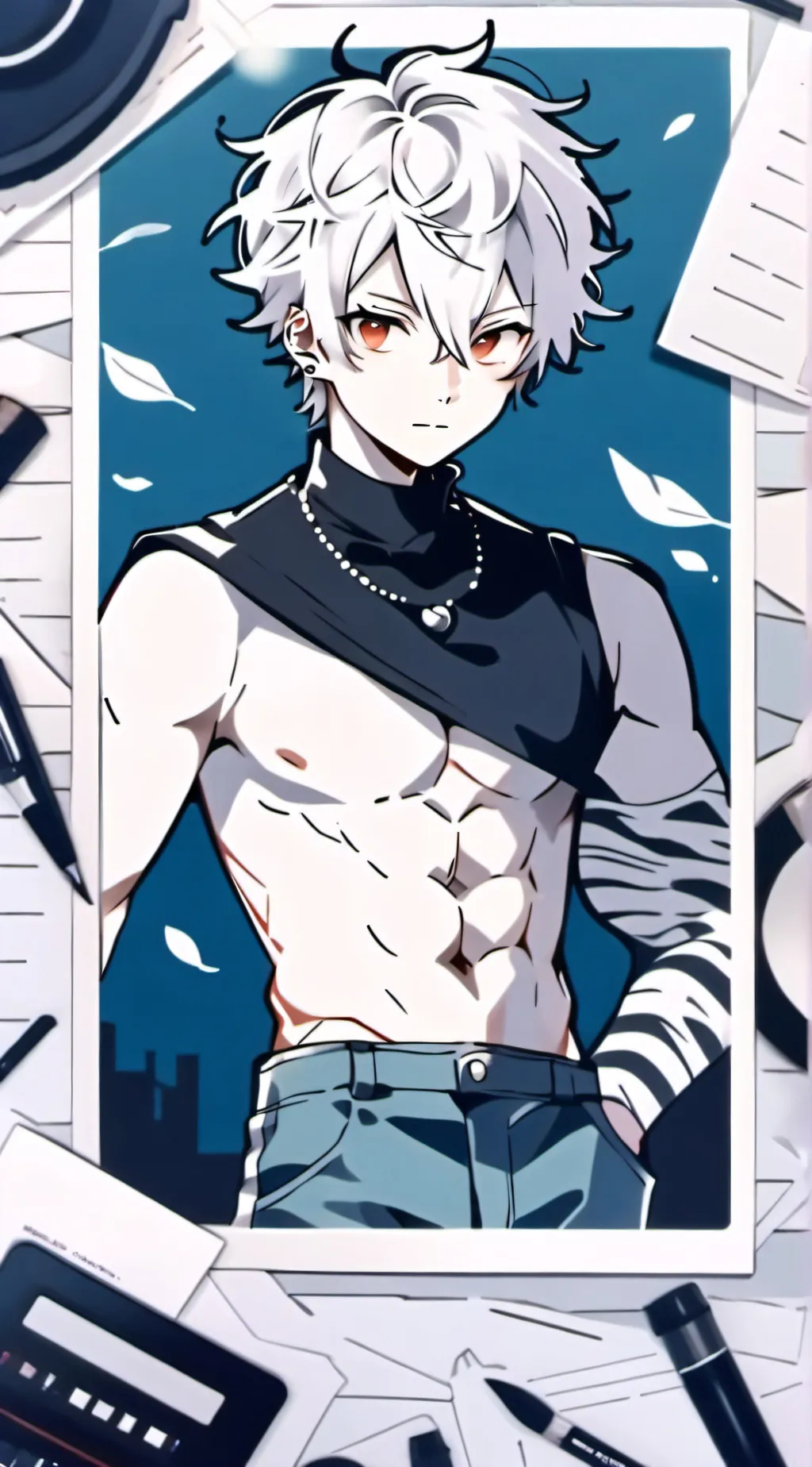 ai character: hot weird guy background