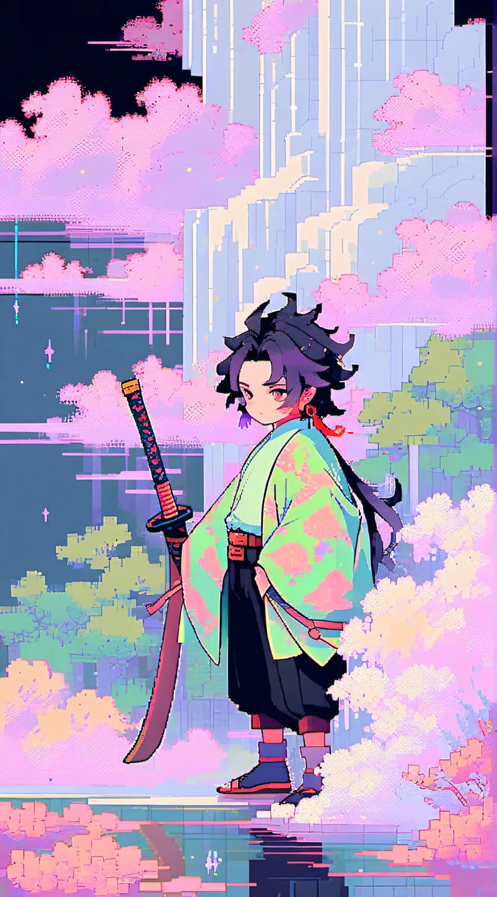 ai character: Demon slayer  background