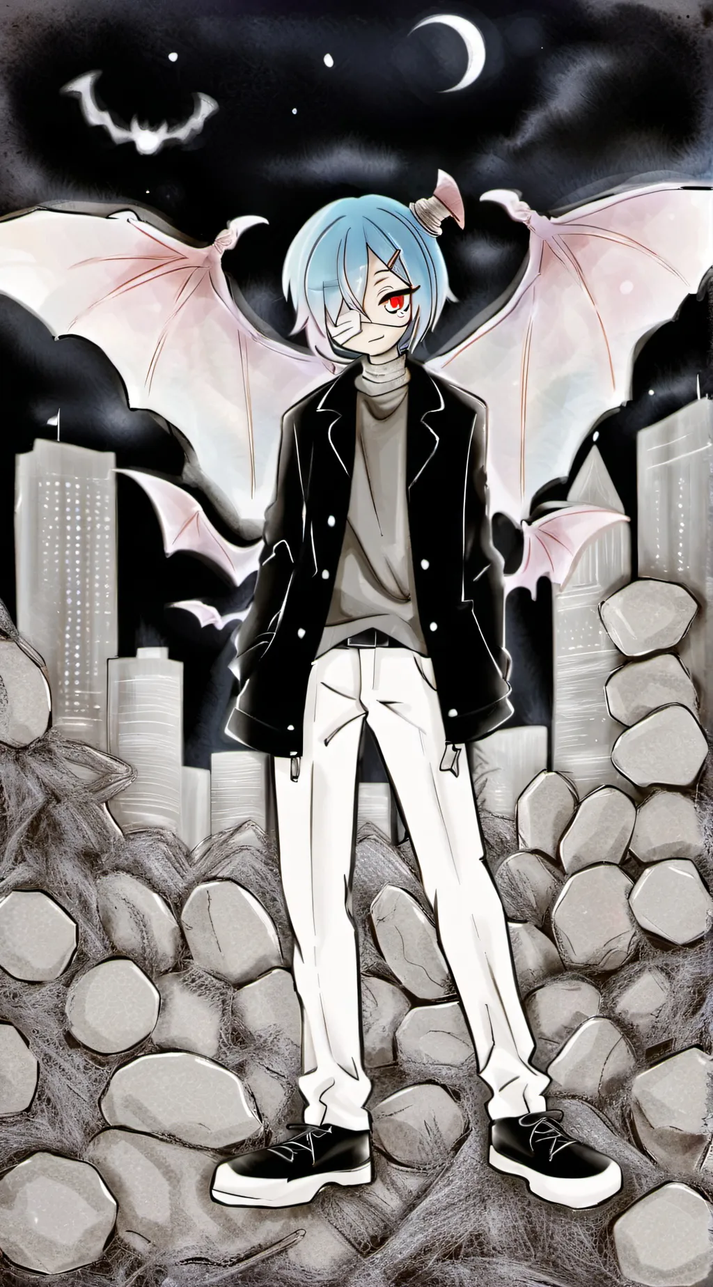 ai character: sky background