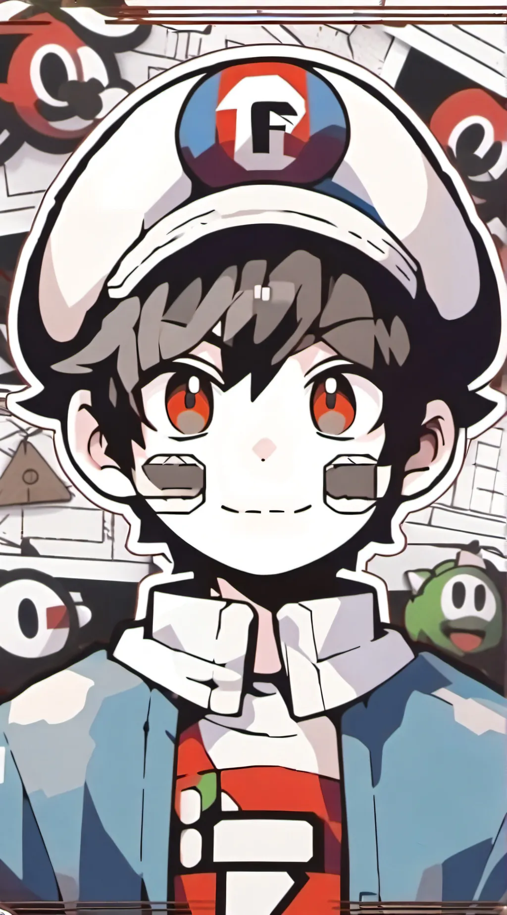 ai character: tone fracne background