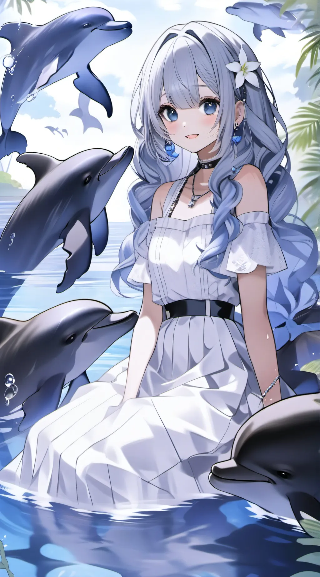 ai character: dolly dolphin background