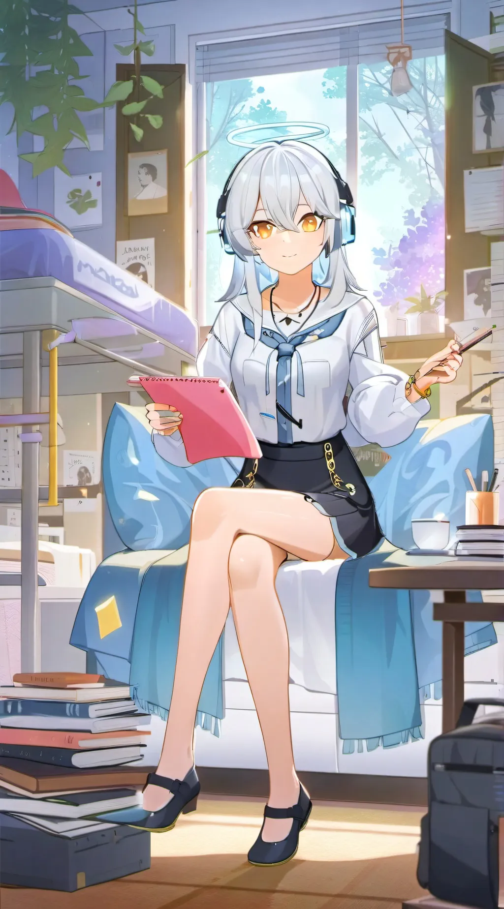 ai character: MHADAY BEFORE PROM background
