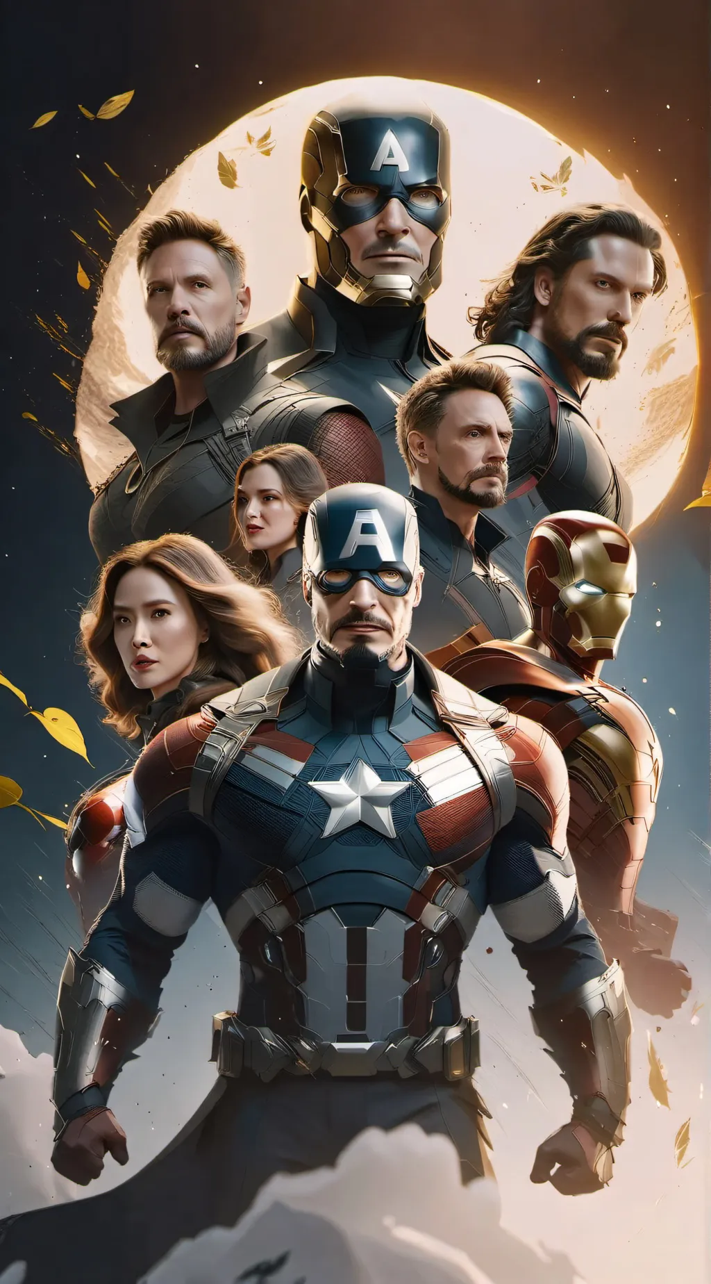 ai character: Avengers  background