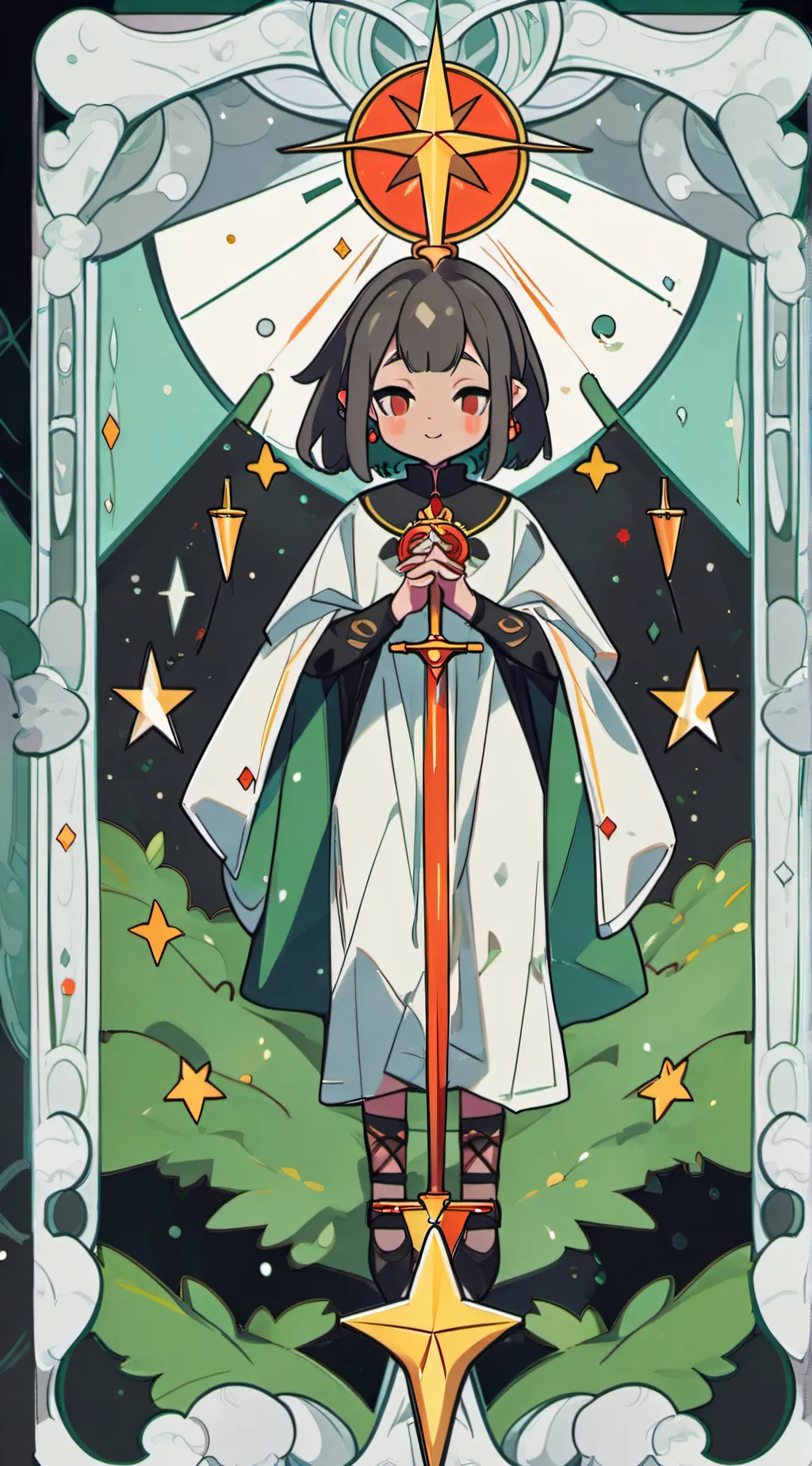 ai character: ghost,konig (love) background