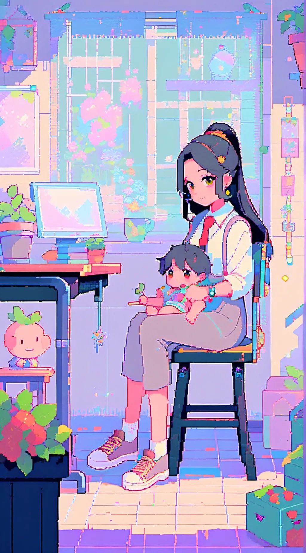 ai character: teacher and you background