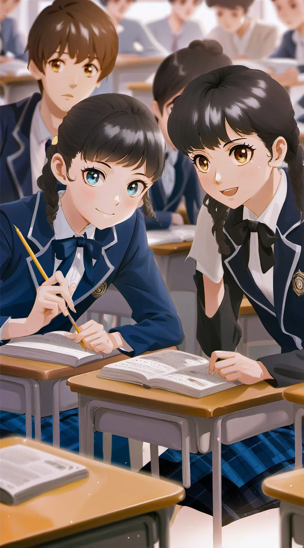 ai character: Naughty Classroom  background