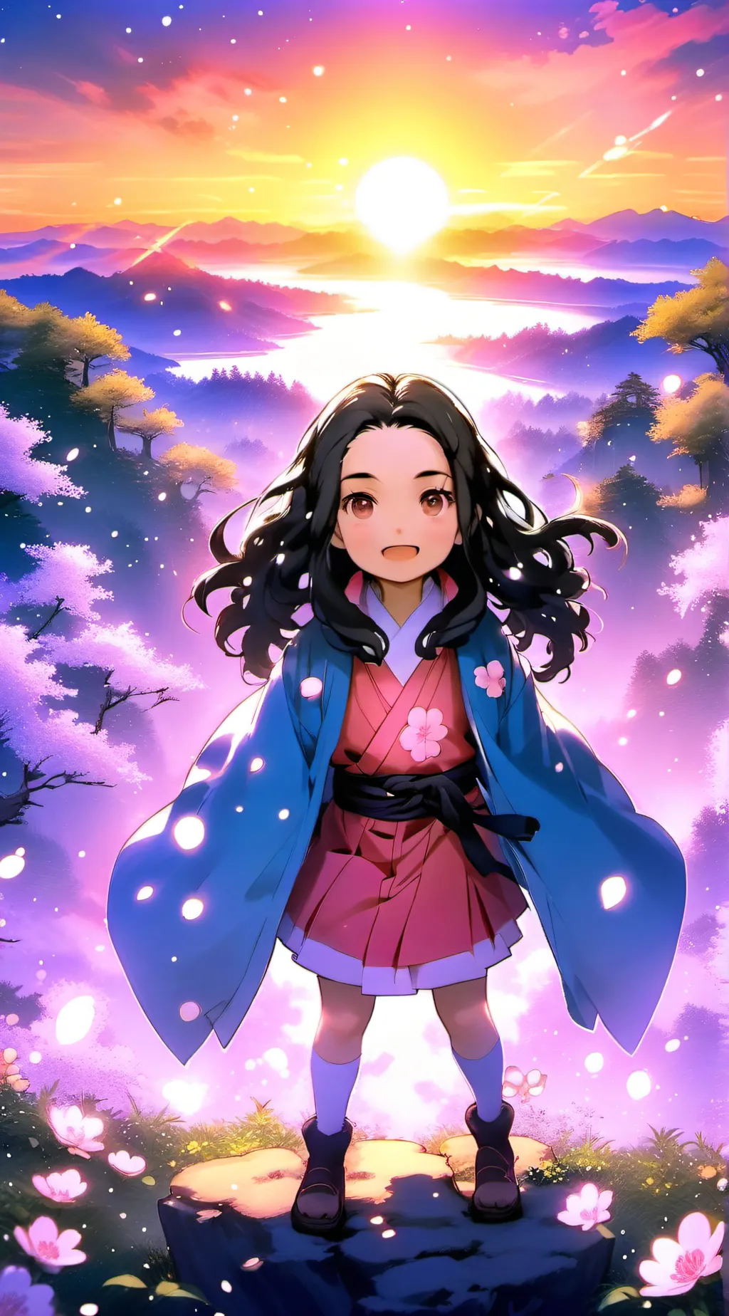 ai character: nezuko-chan🪷🌸🌺 background