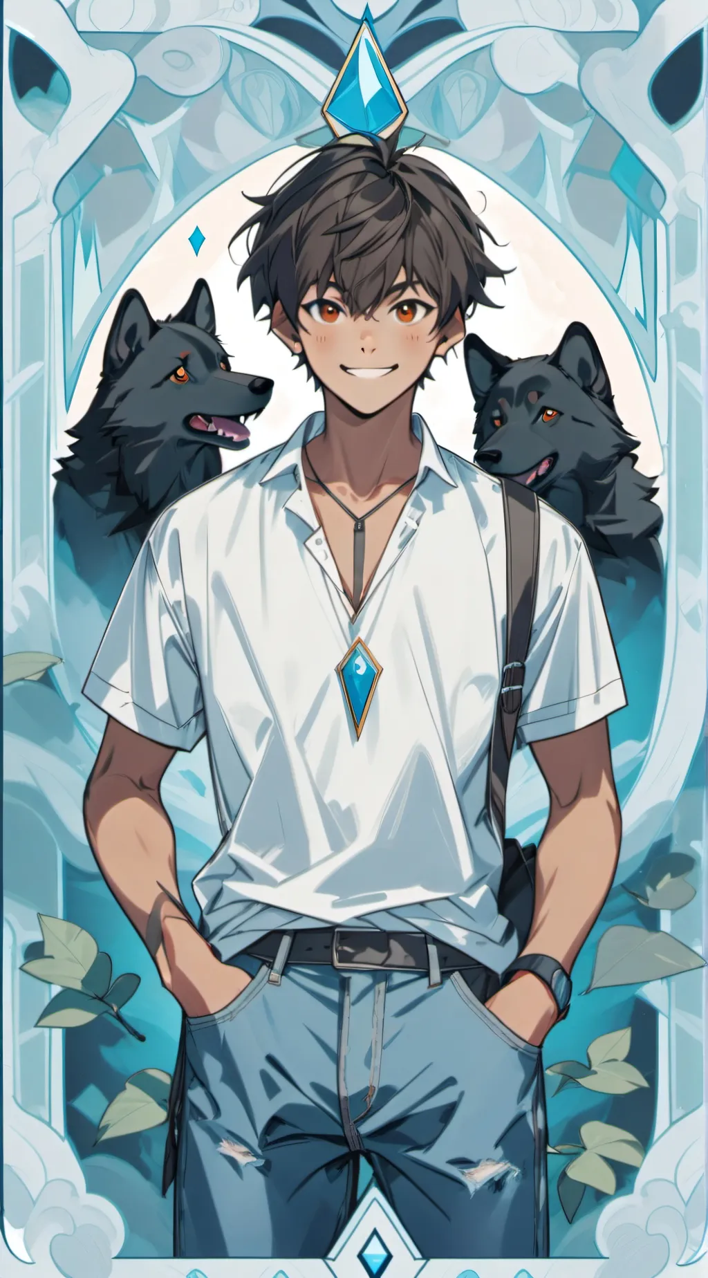 ai character: Leo background