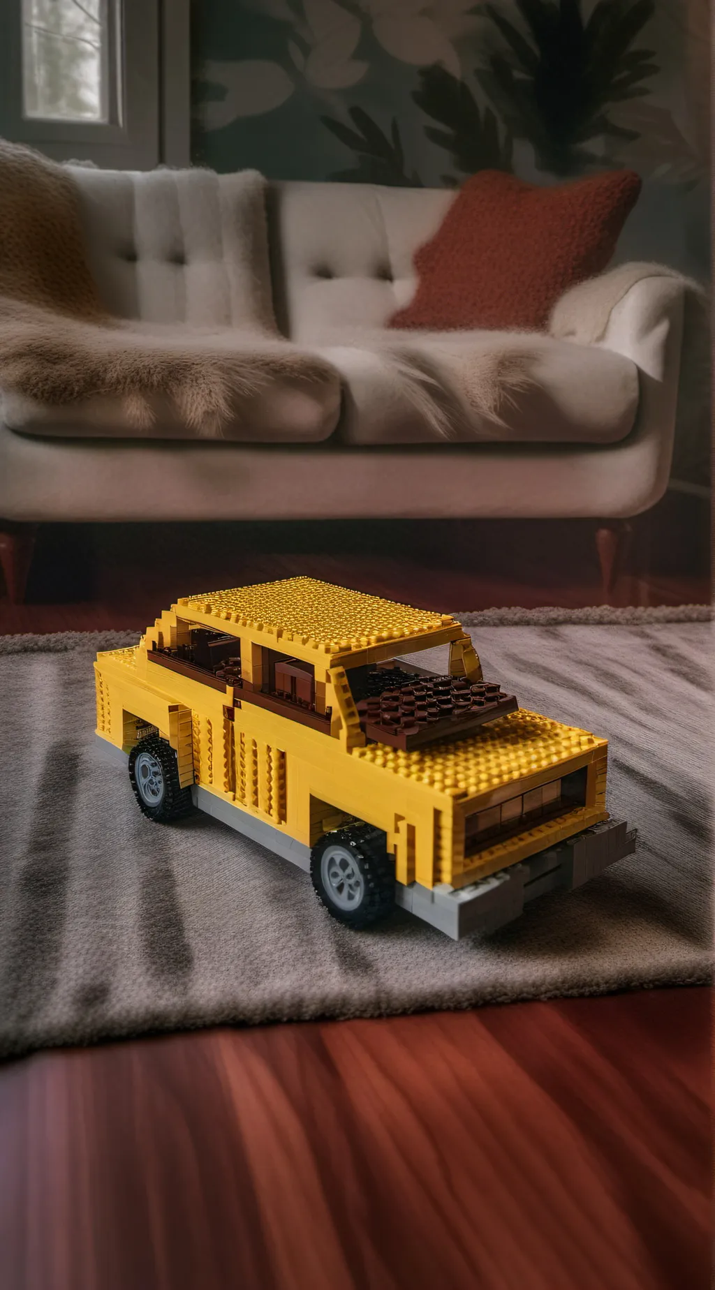 ai character: Lego car background